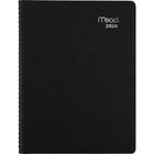 Mead 2026 Contempo Weekly/Monthly Appointment Book - 10-7/8" H x 8-1/4" W - Black - Bilingual-12 months tabbed: January 2026 - December 2026