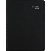 Mead 2026 Contempo Weekly/Monthly Appointment Book - 10-7/8" H x 8-1/4" W - Black - Bilingual-12 months tabbed: January 2026 - December 2026