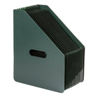 Staples 12 Pocket Vertical Expanding Folder - Letter Size - Green-12 pockets to organize and categorize files efficiently