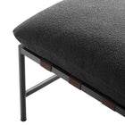 Modway Raya Outdoor Patio Boucle Ottoman - Charcoal-7