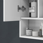 Kleankin Wall Mounted Bathroom Medicine Cabinet with Mirror - White-Maximum load 15kg, assembly required