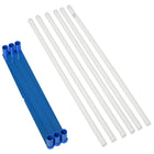 PawHut Adjustable Dog Agility Training Obstacle Set - Blue/White-This pet agility set can help to nurture the relationship between pet owners and pets 