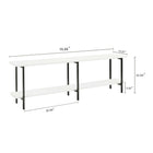 Manhattan Comfort Celine 70.87" Modern Console Table - White-Includes 2 Long Open Shelves