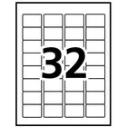 Avery White Laser Durable I.D. Labels, 1-3/4" x 1-1/4", 1600 Pack (06576)-Identify property, communicate safety and warning messages, and display bar codes