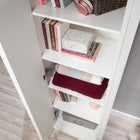 Sauder Merton Hall Storage Cabinet - White-Clear instructions: With illustrated instructions and labeled parts, you'll set it up quickly and easily