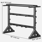 Soozier Weight Rack for Plates - Dumbbells - Barbell Bars - 1100 lb Capacity-Compatible with 1" (2.5cm) standard weight plates 