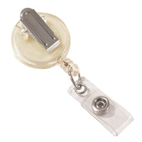 C-Line Retracting ID Card Reels - Spring Clip - Clear - 12 Pack-Make swiping IDs quick and easy