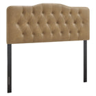 Modway Annabel Vegan Leather King Headboard - Toast-Faux Leather Upholstery