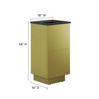 Modway Quantum 18" Bathroom Vanity - Black/Gold-8" Centerset Holes