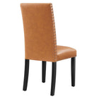 Modway Parcel Dining Faux Leather Side Chair - Tan-Contemporary Dining Chair