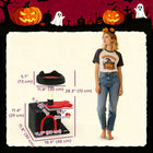 PawHut 28" Gothic Cat Tree Tower with Plush Top Bed - Red/Black-Unique gothic design with a dangling ball for endless interactive fun 