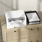Vinsetto 2-Drawer Filing Cabinet with Lock - Natural Wood-An elevated base makes cleaning a breeze
