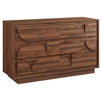 Modway Bulwark 6-Drawer Dresser - Walnut-6-Drawer Dresser