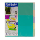 C-Line 5-Tab Index Dividers with Multi-Pockets - 8-1/2" x 11" - Bright Color Assortment - 3 Sets-Use a pencil, ball point pen or permanent marker to label each tab