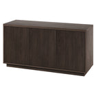 Hudson&Canal Hanson Rectangular Fluted TV Stand for TV's up to 55" - Alder Brown-Top weight capacity is 75 lb, middle shelf can support 25 lbs, while lower shelf hold 35 lbs