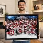 Frameworth Carolina Hurricanes 20" H x 29" W Framed Canvas Celebration 2026 Stanley Cup Champions Framed Canvas - Officially Licensed NHL/NHLPA-Frameworth quality: Made in Canada by Frameworth Sports Marketing, established 1992, producing officially licensed sports memorabilia