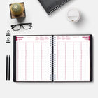Brownline 2026 Four-Person Daily Professional Appointment Book - 11" x 8-1/2" - Black - English-Certified under FSC license code: FSC C102682. The Forest Stewardship Council enables businesses and consumers to choose products made with materials sourced from responsible forestry, promoting environmentally appropriate, socially beneficial, and economically viable management of the world's forests