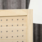 HOMCOM 3 Panel Freestanding Room Divider with Pegboard Display for Home Office - Natural Wood-Material: Paulownia Wood 
