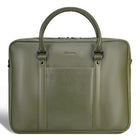 Champs Onyx Leather Briefcase - Khaki-CHAMPS Onyx Collection Briefcase