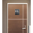 Futech Grey Washroom Sign Man/Woman/Handicap with Braille-Adhesive Application on the back of the sign