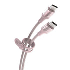 Scosche 6' USB-C to USB-C Charging Cable with Cable Wrap - Pink-Premium 6 ft braided cable provides flexibility, strength and tangle-free durability