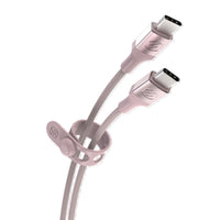 Scosche 6' USB-C to USB-C Charging Cable with Cable Wrap - Pink-Premium 6 ft braided cable provides flexibility, strength and tangle-free durability