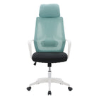 CorLiving Workspace Mesh Back Office Chair - Teal and Black-Mesh backrest design is breathable and well-ventilated