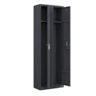 Ceha RH Series 1-Tier Locker with Louver Vents and Recessed handle - Bank of 2 - Graphite Grey-Secure storage with enhanced front louver ventilation