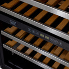 Kucht 24" Dual‑Zone 52‑Bottle Wine Cooler - Stainless Steel-Sabbath mode, showroom mode
