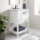 Modway Steam 24" Bathroom Vanity - White-Integrated Ceramic Top