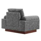 Modway Oasis Upholstered Fabric Armchair - Grey-Assembly Required