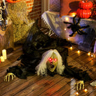 Outsunny 72" Animated Crawling Zombie Halloween Decoration-Dynamic sound create an immersive, terrifying Halloween atmosphere 
