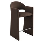 Modway Talia 41" Performance Velvet Bar Stool - Chocolate Brown-Stain-Resistant Performance Velvet