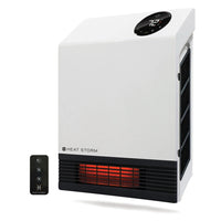 Heat Storm Deluxe Wall-Mount 1000W Infrared Heater with WIFI-Safe to the touch grill