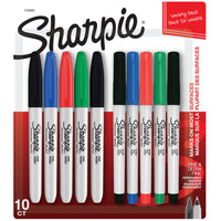 Sharpie Permanent Markers - Fine and Ultra-Fine Points - Assorted Colours - 10 Count-Proudly permanent ink marks on paper, plastic, metal, and most other surfaces