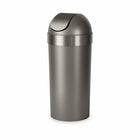 Umbra Venti 16-Gallon (62 L) Trash Can with Swing Top Lid - Pewter-Trash Can