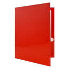 JAM Paper Laminated Glossy 3 Hole Punch Two-Pocket School Folders - Red - 6 Pack-Quantity: 6 Folders per Pack | One for each subject & project