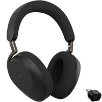 Jabra Evolve3 85 MS USB-C - Black-Running on a rechargeable internal battery that delivers up to 25 hours of talk time and supports wireless charging