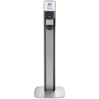 Purell Messenger ES8 Graphite Panel Floor Stand with Dispenser - Graphite-Includes Purell ES8 Hand Sanitizer Dispenser - Graphite