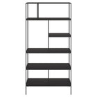 Hudson&Canal Winslow 72"H Bookcase - Blackened Bronze-Features a metal top and shelves