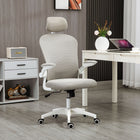 Vinsetto Mesh Office Chair with Headrest and 4D Lumbar Support - Grey-4D Lumbar support can move up/down, backward/forward, relieve your lower back pressure