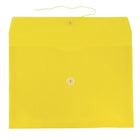 JAM Paper Plastic Envelopes with Button and String Tie Closure, Letter Booklet, 9.75 x 13, Yellow Poly, 12 Pack (218B1YE)-Size: 9-3/4" x 13"