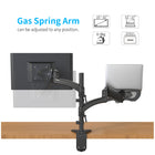 ShoppingAll Fully Adjustable Dual Monitor Stand Arm Mount and Laptop Trad Adapter - Black-Swivel +/-90 degrees in either direction
