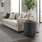 HOMCOM Concrete Finish Side Table - Charcoal Grey-Colour: Charcoal Grey 