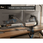 Mount-It! Heavy-Duty Dual Monitor Mount with Gas Spring Arms - Fits Monitors up to 35"-Full motion arms conveniently tilt, swivel and rotate your screens as needed