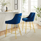 Modway Discern Counter Stools - Navy - Set of 2-Dense Foam Padding