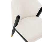 Manhattan Comfort Ola 21.46" Modern Chenille Upholstered Dining Chair - Cream-Unique Modern Back Legs that Extend to the Top Back Frame