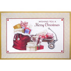 Rosedale Gold General Christmas Greeting Cards/Envelopes - 5-1/2" x 8" - Wagon of Gifts - 6 Pack-Card shop quality greeting cards