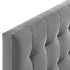Modway Lily Biscuit Tufted Performance Velvet Full Headboard - Grey-Dense Foam Padding