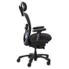 Nightingale CXO Mid Back With Headrest Chair - Black-Vertical and horizontal lumbar adjustment